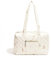 CXINLky Damen Wickeltasche mit Blumen Bär Motiv, Stickerei Gesteppte Tragetasche mit Große Kapazität und verstellbarer Riemen, Tragbare Leichte Babytasche Mama Tasche-Weiß