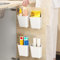 Laurraine 4 Stück Küchenschranktür Aufbewahrungsbox,Selbstklebende wandmontierte Aufbewahrungsbox,Badezimmer Organizer,für Kühlschrank Organizer