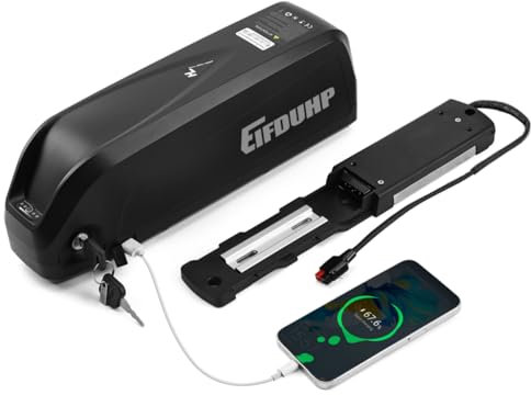 EIFDUHP 36V 48V Ebike Battery 10AH 13AH 15AH 17.5AH 20AH, Electric Bike Lithium Battery with Charger, Base & BMS for 200W 250W 350W 500W 750W 1000W 1500W Bicycle Motors