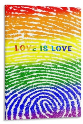 LGBT-Poster, Regenbogen-Fingerabdruck, Gleichheitskampagne, Happy Pride Month (3), Poster, Wandkunst, Gemälde, Leinwanddrucke, Dekor-Poster, Kunstwerke, 60 x 90 cm