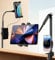 Sxuan Soporte Tablet para Cama y Mesa con 2 Soportes Giratorios de 360° y Brazo de Cuello de Cisne, Compatible con iPad Pro Air Mini, Tab, Surface Pro y Más Tabletas de 4,7 a 13
