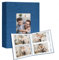 Vienrose Fotoalben Klein 10x15 Fotos 2 Pack Leinen Cover mit Frontfenster, Einsteckalbum 100 Taschen mit 200 Fotos, Aufbewahrung von Kunstwerken oder Postkarten Blau