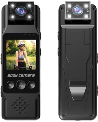 Andoer 4K Body Camera with Audio and Video Recording Wearable Body Cam Mini Video Camera Camcorder with Magnetic Back Clip 180° Rotatable Lens Motion Detection for Delivery Traveling Outdoor Recording