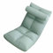 Ergonomic Armless Floor Gaming Chair with Adjustable Backrest for Adults Soft Folding Sofa Chair for Living or Game Room Metal Frame Blue Color