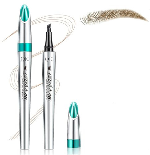 Eyebrow Pencil - Microblading Eyebrow Pen - Waterproof Tattoo Brow Pen With Fork Tip Magic Brow Long-Lasting Brow Tint For Natural Looking Stays Long-Lasting Waterproof Eyebrow Pen