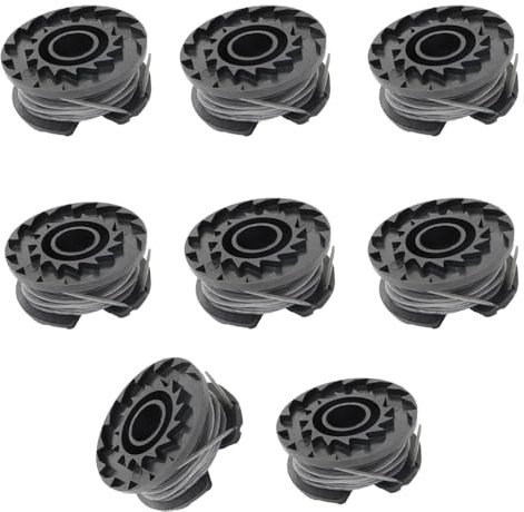 8x Ersatzspulen für Bosch Akku-Rasentrimmer EasyGrassCut 18/23/26 & Art 23SL/26SL – Ø1,6mm x 5m Hochreißfestes Nylon – Kompatibel F016800569/385