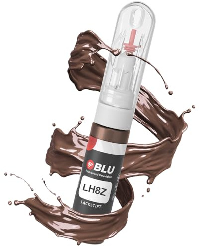BLU Lackstift Auto kompatibel für VW LH8Z Brown TOFFEGRACIOSA | Auto Lack Reparatur 2in1 Ausbesserungslack Pinsel + Nadel