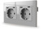 JIMEIDA Enchufe gris con USB C 20 W, 2 enchufes, carga rápida, empotrable, puerto Two tipo C, 16 A, 250 V