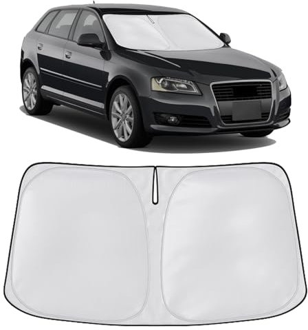 SONRUIJIE Parasol Coche,Parasol Coche Delantero para Audi A3 2014-2025,Protección Solar UV para Automóvil Y Protección contra El Calor Solar,Accesorios para Automóvil En Verano,Plegable