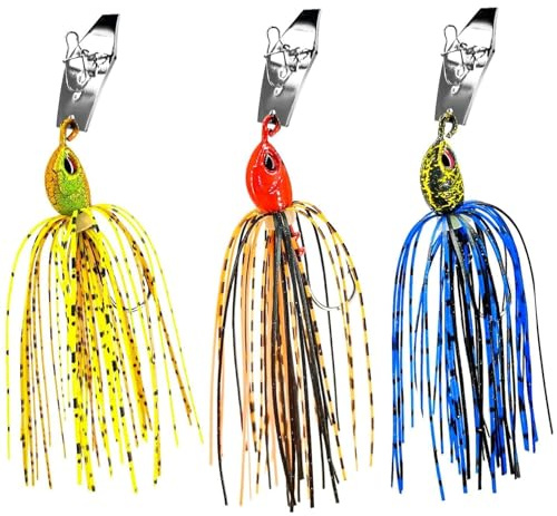 VZU Chatterbait Hecht Köder Set, Vormontierte Gummiköder, Sinkende Raubfisch Köder für Salz- und Süßwasser, Kunstköder Blinker, Jig Spinner, Crankbait, Spinnköder Set, Geschenk für Männer Angeln