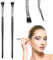 Folding Angle Eyelash Brush, Soft Polyester Eyelash Separator Tool 2 Pcs Reusable Fan Shaped Mascara Brush for Upper Lower Eye Lash Makeup Cosmetic Tools