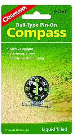 Coghlans Herren Kompass-388268 Mini-Kompass, schwarz, Einheitsgröße