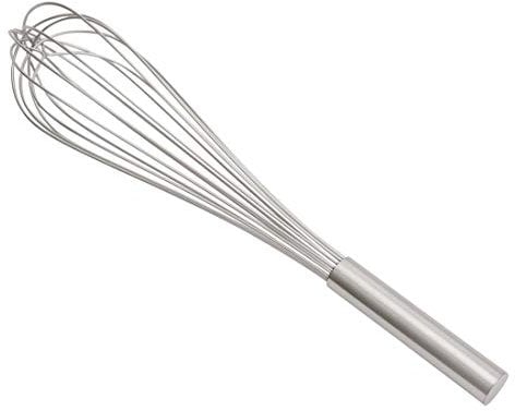 Vogue Heavy Whisk 45 cm/18 inch, Stainless Steel, Eight Heavy Wires, Kitchen Whisk, Egg Beater, Plastic Sealed Base Prevents Liquid Build Up, K549