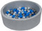 Velinda Piscine a balles pour Enfant, Aire de Jeu + 150 balles (Couleurs des balles: Perle, Bleu, Gris)