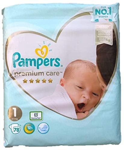 NEU 78 PAMPERS PREMIUM CARE WINDELN GR. 1, 2-5 KG, NEW BABY, NEWBORN
