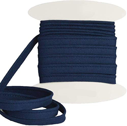 designers-factory Paspelband Baumwolle - Einfach zu nähen und ideal zum Veredeln Ihrer Kreationen. (Um 5 Meter, Navyblau)
