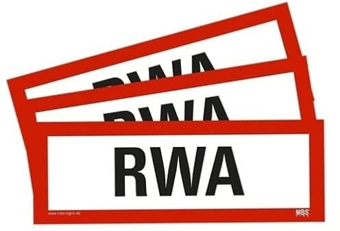 3 Stück – Aufkleber Brandschutzzeichen RWA Rauch- und Wärmeabzugsanlagen Schild Folie selbstklebend DIN 14406 | 297x105mm Made in Germany