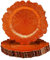 MAONAME 13 Orange Charger Plates, Round Reef Chargers for Dinner Plates, Plastic Plate Chargers for Table Setting, Wedding Decor, Set of 12