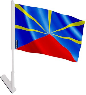 Drapeau adhésif Réunion en Polyester 10 pièces