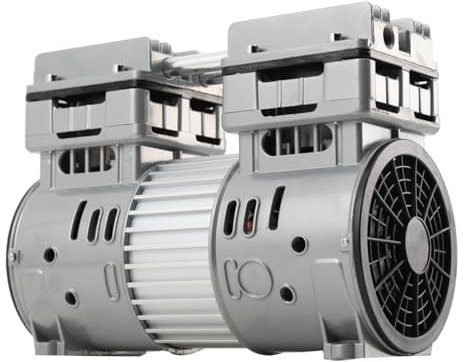 ECUTEE Kompressorkopf 750W/1HP Flüsterkompressor Druckluftkompressor Motor Ölfreier Luftkompressor Flüster Kompressor 8 Bar 145L/min 65dB Leise Compressor Mit Stoßdämpfendes Fußpolster