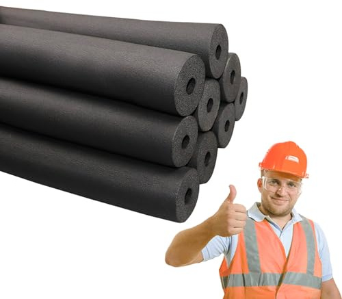 Yslopen Pipe Insulation, Pipe Lagging Foam, Pipe Lagging For Various Industrial Piping Size And Equipment, Foam Pipe Insulation, Foam Pipe Covers (Size : 43mmx20mmx1.8m)