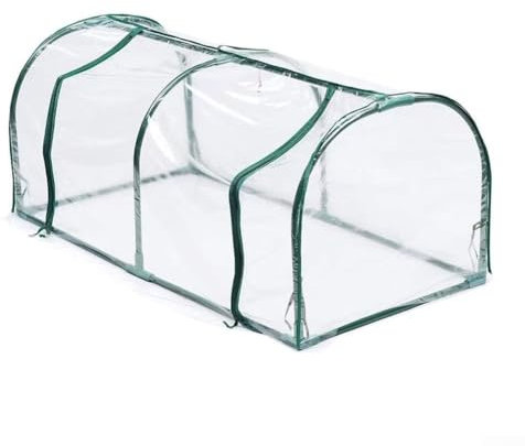 Cloche tunnel de culture de jardin, serre de jardin en polytunnel, serre de jardin sans fond, couverture transparente de conservation de la chaleur pour plantes et légumes (1,2 m x 0,6 m x 0,48 m)