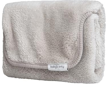 Baby's Only - Wickelunterlage Cozy - Wickelauflage - Ideal für unterwegs - Mit praktische Tasche für Wickelzubehör - Einfach zusammenfalten - Aus Teddystoff - Urban Taupe