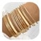 WATEFOER Gold Armreif Armbänder Set für Damen Boho Mehrschichtige Stapelbar Strukturierte Armbänder Indische Chunky Armreif Armband (B-Gold 14pcs)