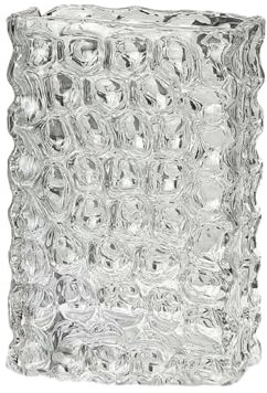 Vase rectangulaire en verre de luxe rétro, décoration de salon – Couleur transparente