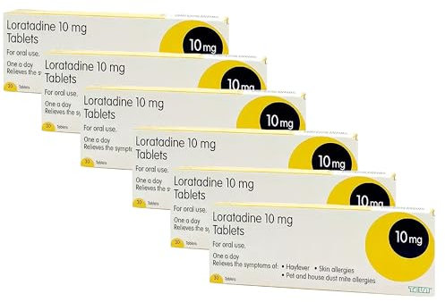 6-Month Supply Loratadine Hayfever & Allergy Relief 10mg Tablets (30x6) - Non-Drowsy, One-A-Day Formula for 180 Tablets of Year-Round Allergy and Hayfever Relief