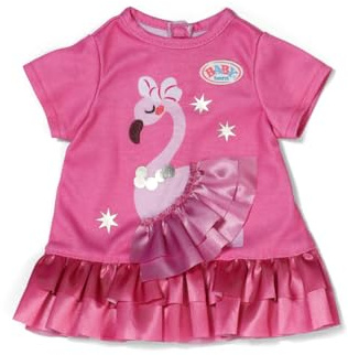 BABY born flamingoklänning, dockklänning för 43 cm dockor, 839423 Zapf Creation