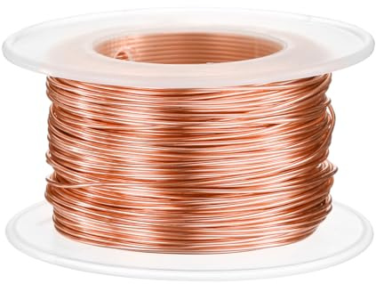 QUARKZMAN 20 Gauge Basteldraht Aluminiumdraht 0,8mm x 30m (D x L) Flexibler Biegsamer Aludrahter Metall Schmuckdraht Blumendraht für Schmuckherstellung Modellieren Basteln DIY, Roségold