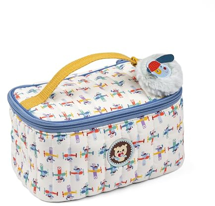 Lilliputiens - Jules Le Chien - Trousse de Toilette - Voyage - Imprimé Blanc et Bleu - 21 cm - Dès 3 Ans - 84494
