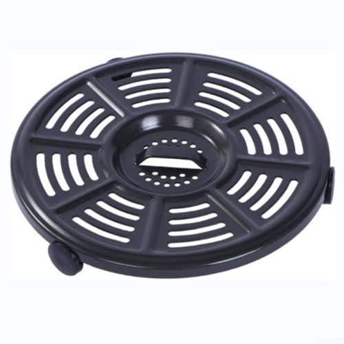 CYRENT Air Fryer Grillschale für AF100 AF101 AF160 AF161 Crisper Plate Antihaft-Stahl mit Griff spülmaschinenfest für Pommes Frites Huhn Gemüse 22 x 22 cm schwarz