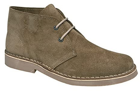 Roamers Mens Real Suede Round Toe Unlined Desert Boots
