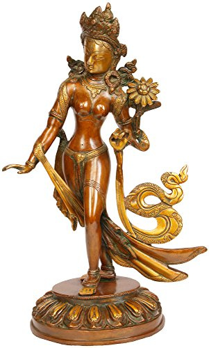 Exotic India (Tibetan Buddhist Deity) Standing Tara - Brass Statue