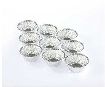 Cuki - 100 Vaschette In Alluminio Tonde Per Dolci Argento
