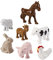 Jouets Ecoiffier – 3249 - Les animaux de la ferme Abrick – Jeu de construction pour enfants – 7 pièces – Dès 18 mois – Fabriqué en France