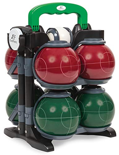 EastPoint Bocce Ball Set - 110mm Tournament Set, 8 Balls, 60mm Pallino - Durable Resin Orbs for Yard Games - Deluxe Carry Case & Tape for Outdoor Games - Designed for Beach & Backyard Fun