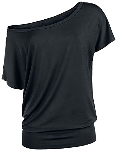 RED by EMP Damen lockeres Basic T-Shirt lässig geschnitten mit breitem Bund