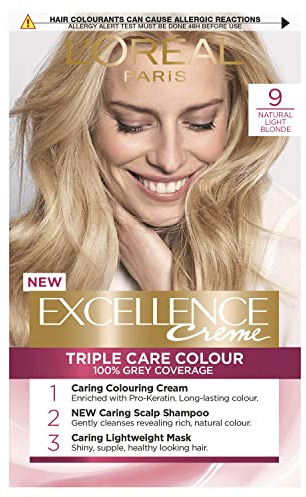 L'Oreal Paris Excellence Creme Hair Colour, Natural Light Blonde (Number 9)