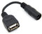 JSER Cable adaptador de carga USB hembra de 5 V a CC de 5,5 x 2,1 mm, compatible con teléfono celular, tableta y luz