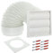 SPARES2GO Exterior Wall Venting Kit Compatible with Miele Tumble Dryers (White, 4 / 102mm)
