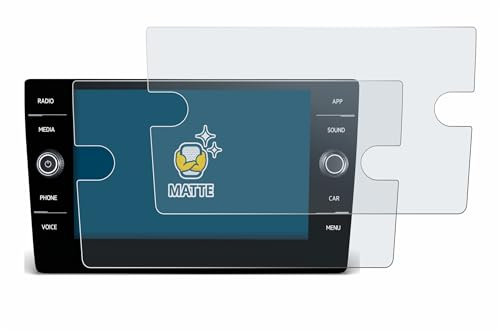 BROTECT Entspiegelungs-Schutzfolie für Volkswagen T-Roc 2017-2019 Discover Media 8 2017-2019 (2 Stück) Matte, Anti-Fingerprint