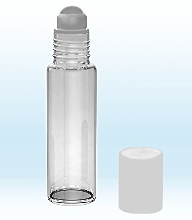 Roll On Glas Flasche 10ml LEER für Duftöl Aromatherapie Parfum Öl Deoroller Deo Roller Ölflasche Parfüm Glasflasche (20 Stück)