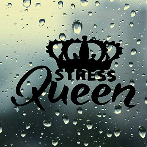 SUPERSTICKI Stress Queen Diva ca 20cm Auto Aufkleber Tuning Spruch Fun Lustig Aufkleber Decal Sticker aus Hochleistungsfolie