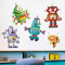 ufengke Wandtattoo Roboter Wandaufkleber Wandsticker DIY Abnehmbare Vinyl für Schlafzimmer