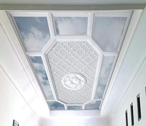 Carta Da Parati 3D Soffitto Scolpito In Gesso Bianco Fotomurali 3D Gigante Murale Decorazione