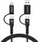 aceyoon 1M Câble Multi USB Universel Port USB + 2 USB C + Micro USB, Multi Cable USB C 4 en 1 PD Charge QC 3.0 Chargeur, Multi Embout USB C vers Micro USB Compatible avec iPhone15, Samsung Android