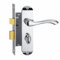 HENYIN Ensemble de serrure de porte de salle de bains en chrome poli argenté avec support 45mm (porte latérale droite uniquement) (Z01-BK-45-R)